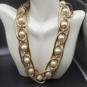 Erwin‎ pearl chunky heavens paradise caged necklace vintage rare N2716